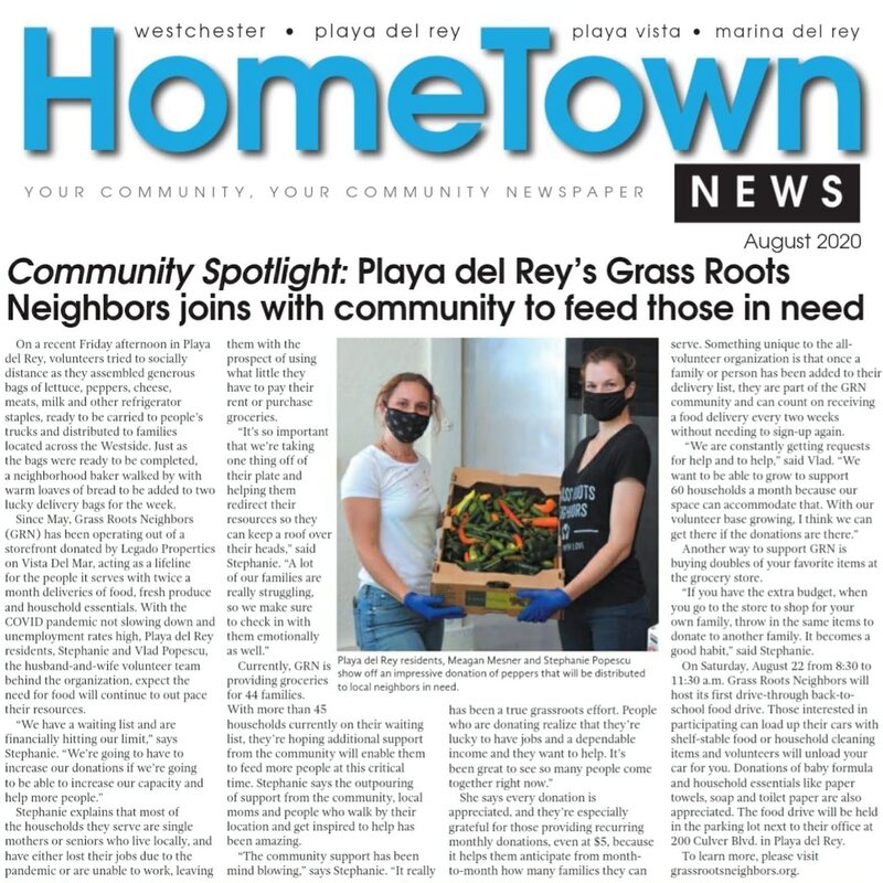 Grass Roots Neighbors in HomeTown News